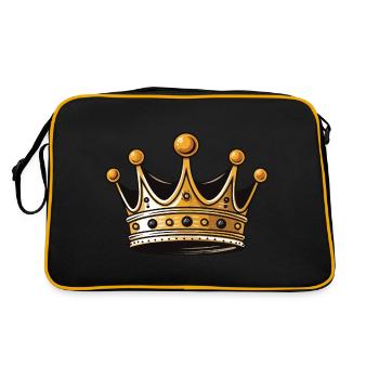 Crown Symbol - Retro Bag - black/gold - Back