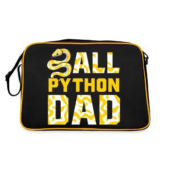 Banana Ball Python Herpetologist Ball Python Dad - Retro Bag - black/gold - Back