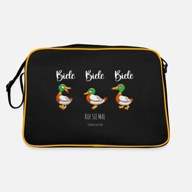 Biele Biele Biele Ruf sie mal - Retro Tasche - Schwarz/Gold