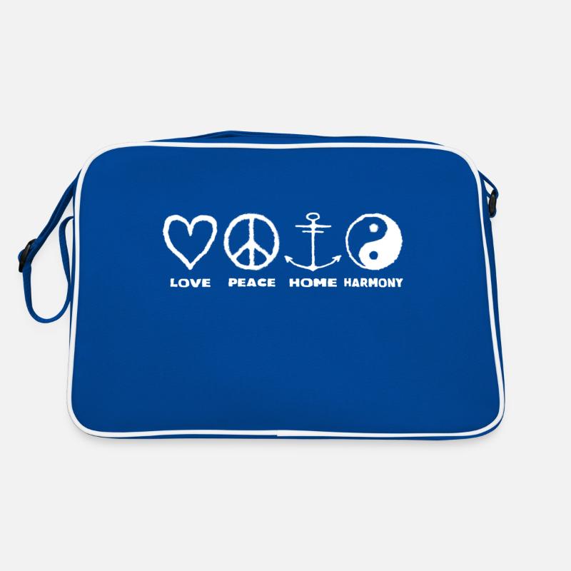 Peace Peace Freedom Love Retro Bag