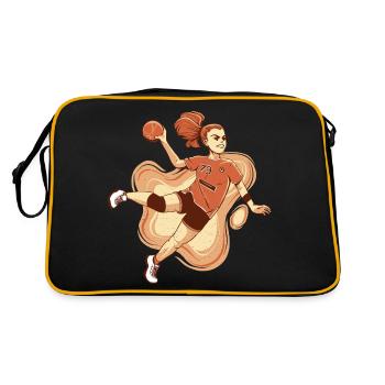 Handball Player Handball Ball Outfit Handball Player - Retro Bag - black/gold - Back