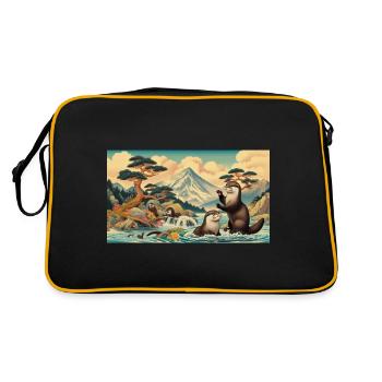 Otters' Paradise - Sac Retro - noir/or - Dos