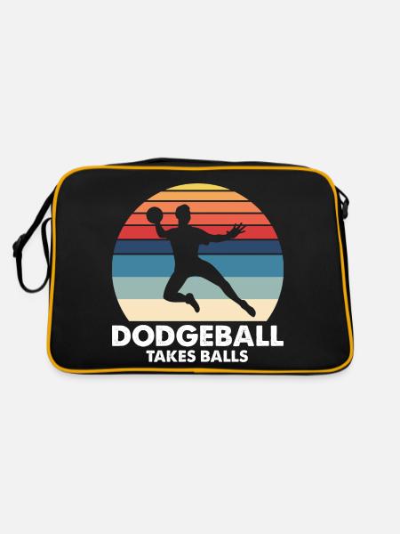 Dodgeball for Dodgeball Player and Gaga Ball - Retro Bag - black/gold - Back