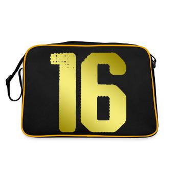 16 Number jersey - Retro Bag - black/gold - Back