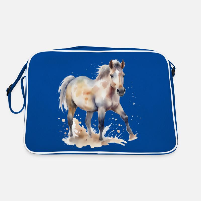 Cheval Chevaux Cavalier Cavalier Poney Fille Sac Retro