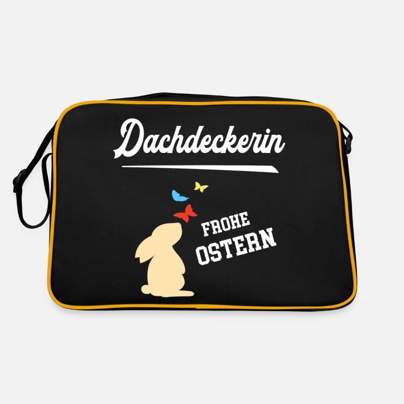 Dachdeckerin Frohe Ostern Ostergeschenk Dachdecker Retro Tasche