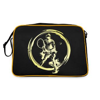 Joueurs de tennis - Sac Retro - noir/or - Dos