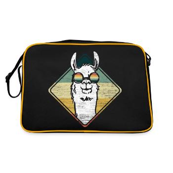 Lama Llama Alpaga - Sac Retro - noir/or - Dos