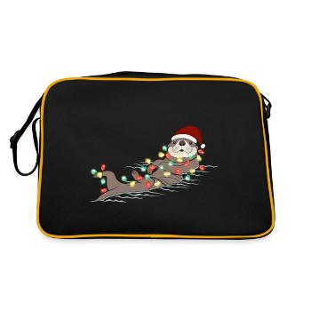 Lumières de Noël Otter Weihnachten - Sac Retro - noir/or - Dos
