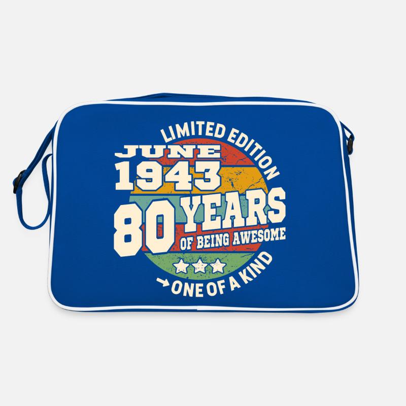 80 years old - Awesome since june 1943 Retro Bag