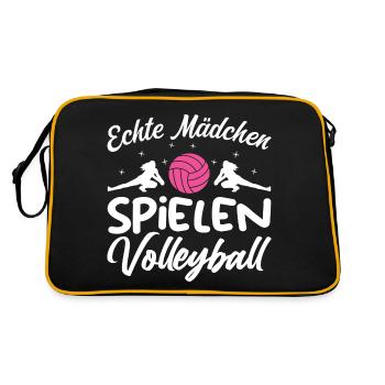 De vraies filles jouant au volley-ball - Sac Retro - noir/or - Dos