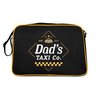 Väter Taxi Co - Retro Tasche - Schwarz/Gold - Hinten