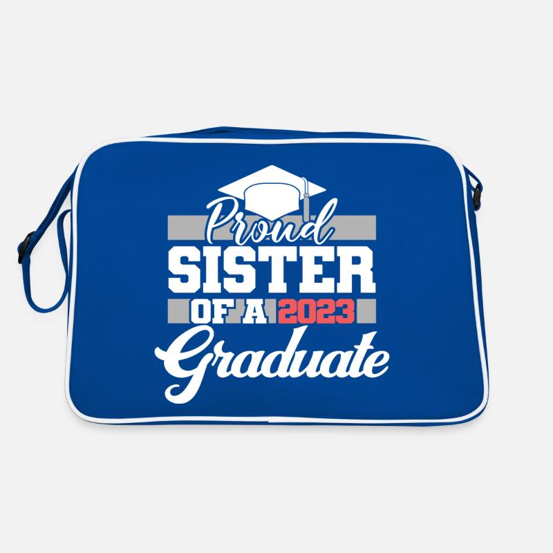 Stolze Schwester eines Abschlussgeschenks 2023 Retro Tasche