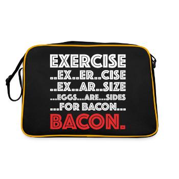 Bacon Training | Beer, grilling, meat, bacon - Retro Bag - black/gold - Back
