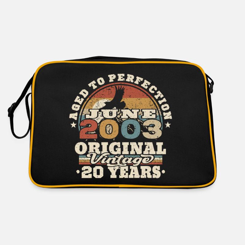 Geboren im Juni 2003 - 20 Jahre alt Retro Tasche