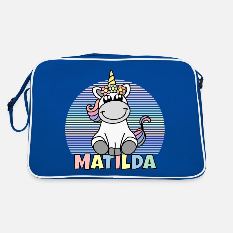 Matilda Einhorn Name Retro Tasche