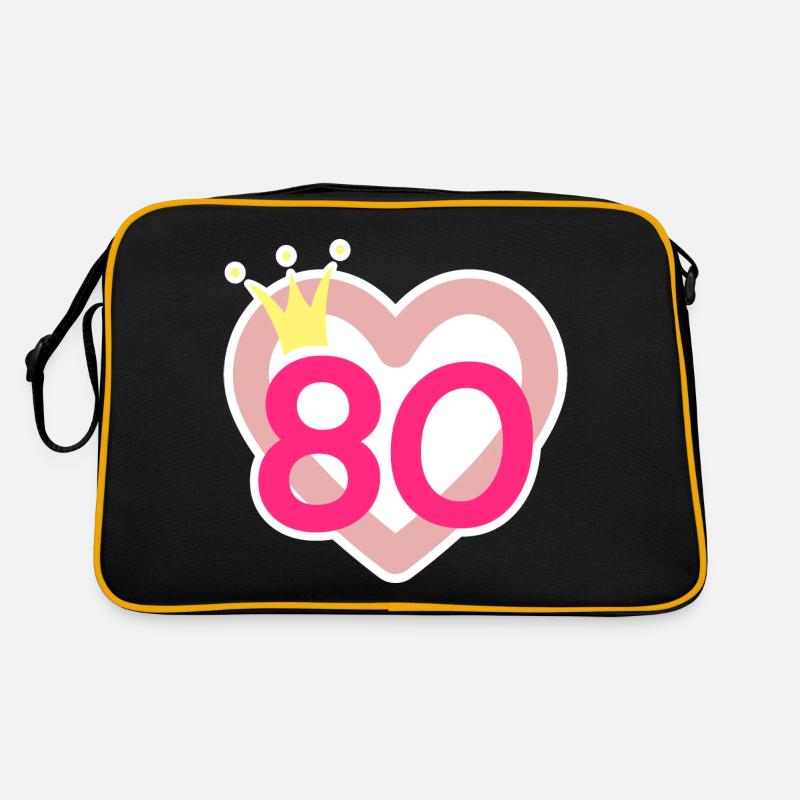 80. Geburtstag Prinzessin Krone Retro Tasche