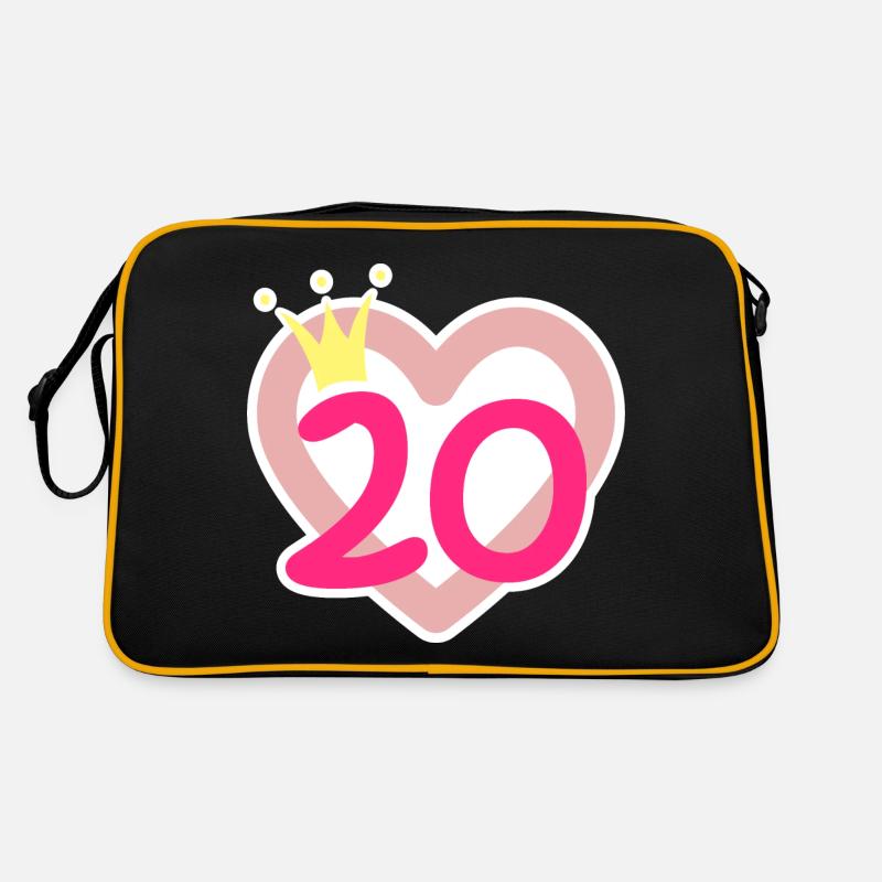 20. Geburtstag Prinzessin Krone Retro Tasche
