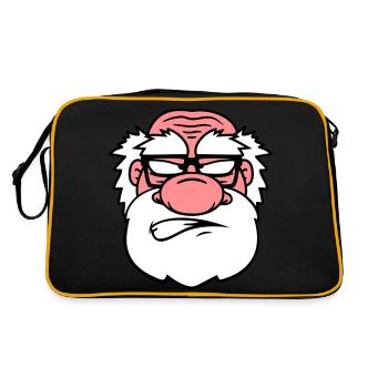 face head evil annoyed wuetend sour Schlec - Retro Bag - black/gold - Back