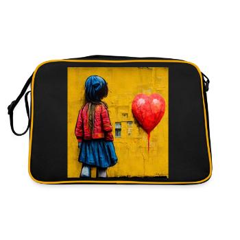 bande dessinée pop art - Sac Retro - noir/or - Dos