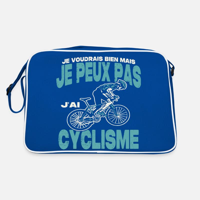 Je peux pas j'ai cyclisme. Sac Retro