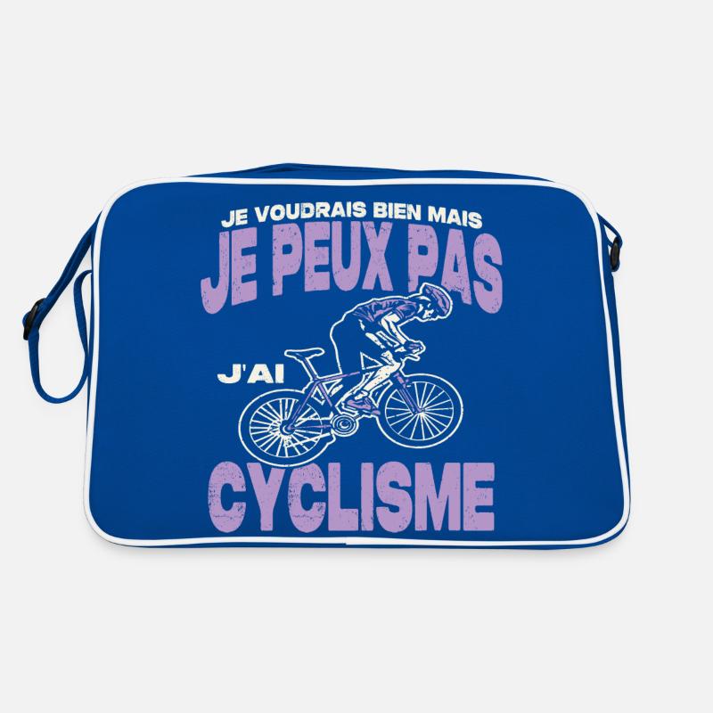 Je peux pas j'ai cyclisme. Sac Retro