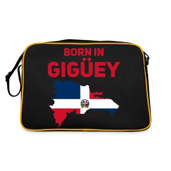 Gigüey Dominikanische Republik - Retro Tasche - Schwarz/Gold - Hinten
