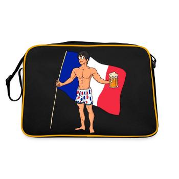 Sexy Man France - Retro Bag - black/gold - Back