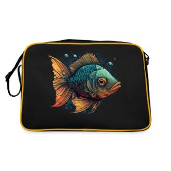 tierfreund - Retro Tasche - Schwarz/Gold - Hinten