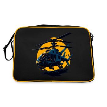 Illustration d’hélicoptère - Sac Retro - noir/or - Dos