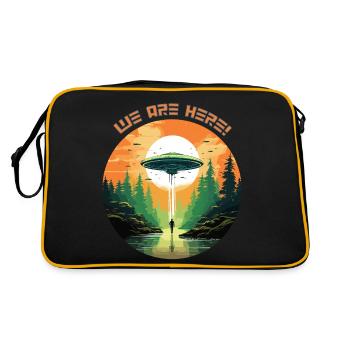 Les ovni sont là ! - Sac Retro - noir/or - Dos