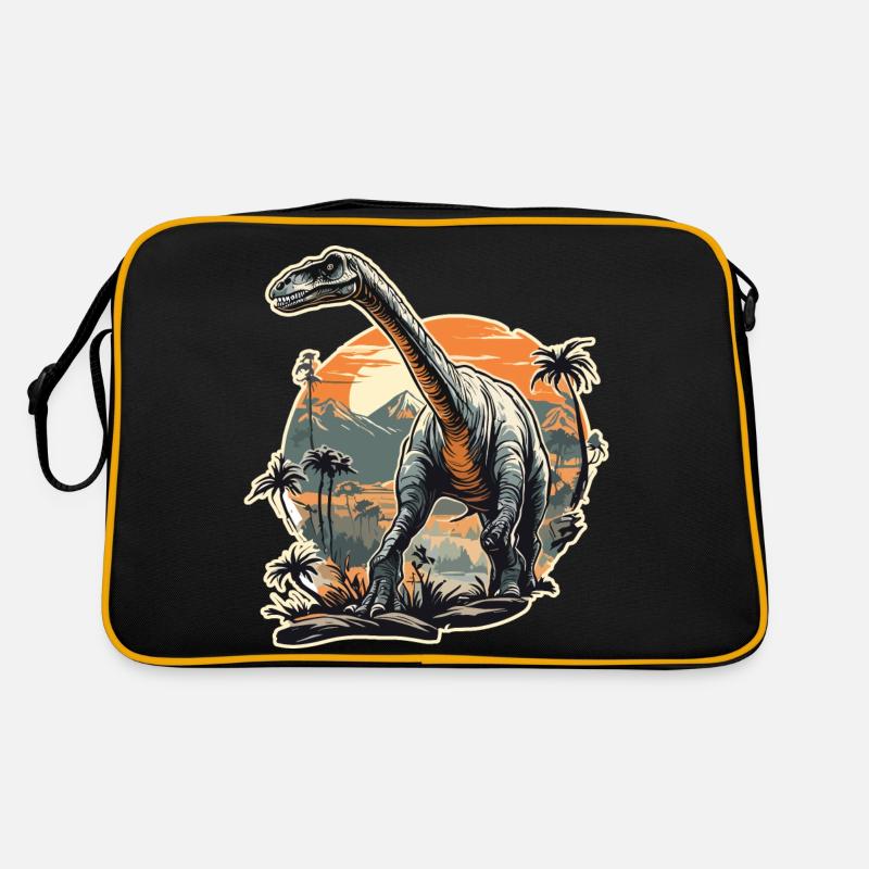 Dinosaurier / Tier / Urzeit / Reptil / Jungs Retro Tasche