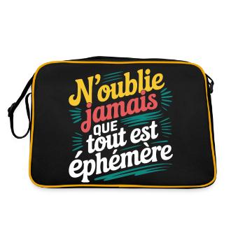 N'oublie jamais que tout est éphémère - Sac Retro - noir/or - Dos