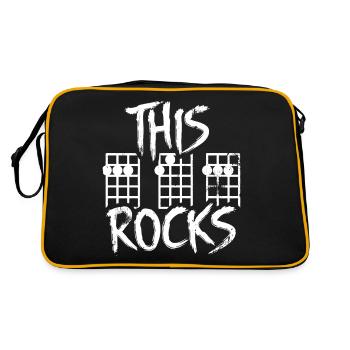 This Guitar Dad Rocks - Retro Bag - black/gold - Back