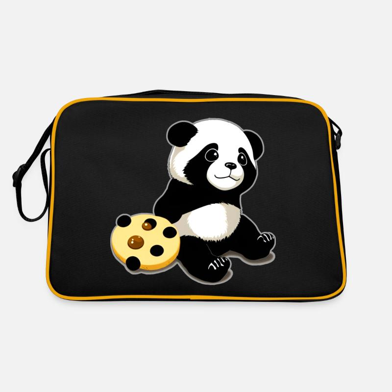 Mignon ours panda avec des biscuits Sac Retro