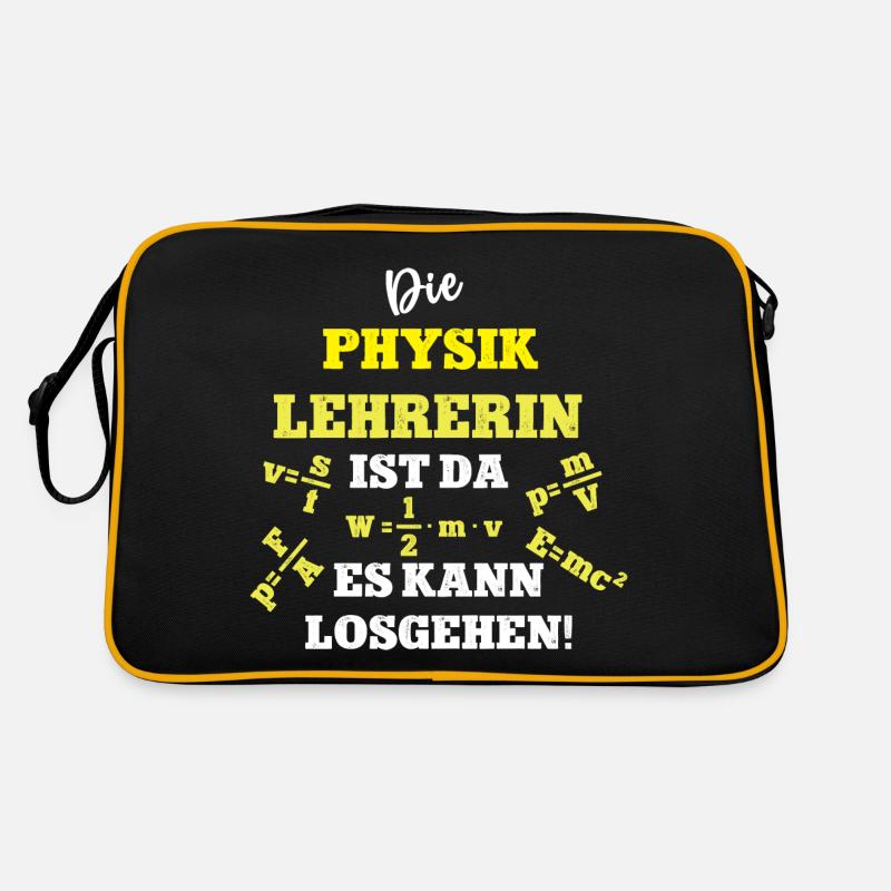 Physikerin Physiklehrerin Spruch Lehrerin Physik Retro Tasche
