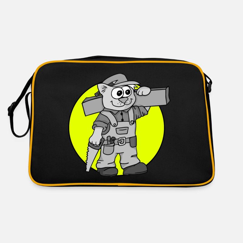 Beruf Schreiner Retro - Retro Tasche - Schwarz/Gold