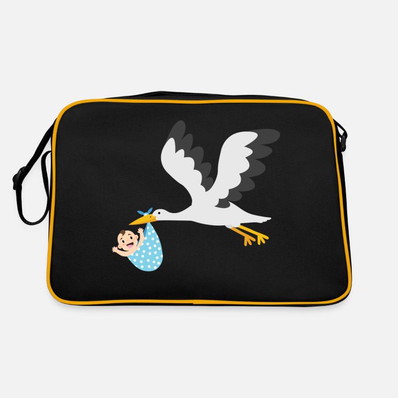 Cigogne avec bébé Sac Retro