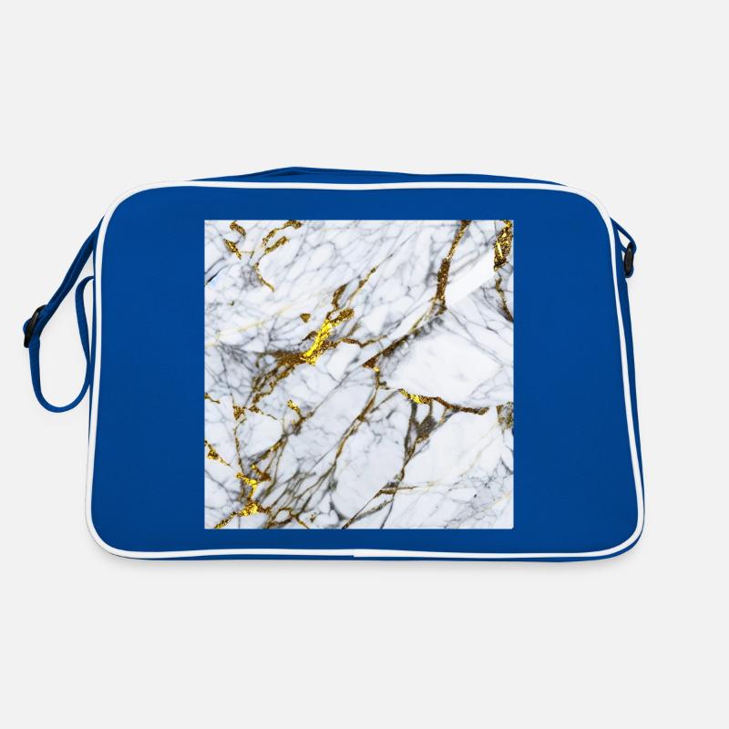 Marble White Gold Texture Retro Bag