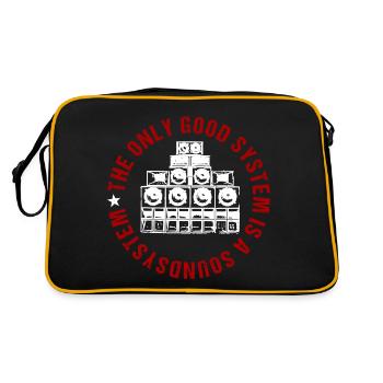 The Only Good System Is A Soundsystem - Retro Bag - black/gold - Back