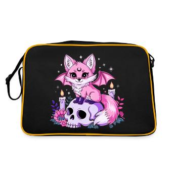 Animal Kawaii Pastel Goth Aesthétique - Sac Retro - noir/or - Dos