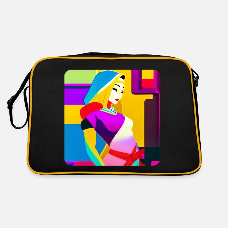 Femme colorée dans le design pop art rétro Sac Retro