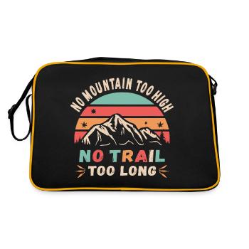 Kein Berg zu hoch, kein Weg zu lang - Retro Tasche - Schwarz/Gold - Hinten