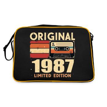 Geburtstag 1987 - Legendär Seit 1987 Geschenk 1987 - Retro Tasche - Schwarz/Gold - Hinten