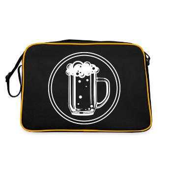 Chope à bière Verre à bière - Sac Retro - noir/or - Dos