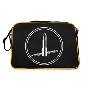 Icône cosmétique de maquillage - Sac Retro - noir/or - Dos