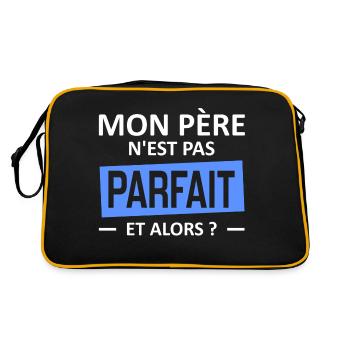 mon père n'est pas parfait et alors? - Sac Retro - noir/or - Dos