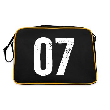 07 Numéros Blanc - Sac Retro - noir/or - Dos