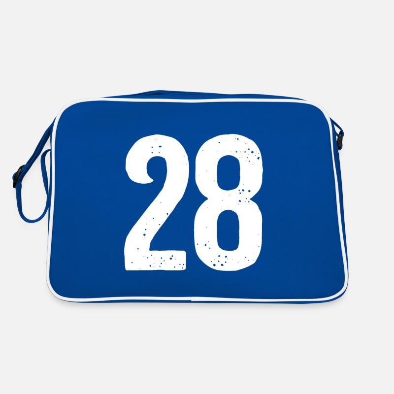 28 Numéros Blanc Sac Retro