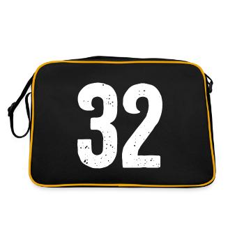32 Numbers White - Retro Bag - black/gold - Back